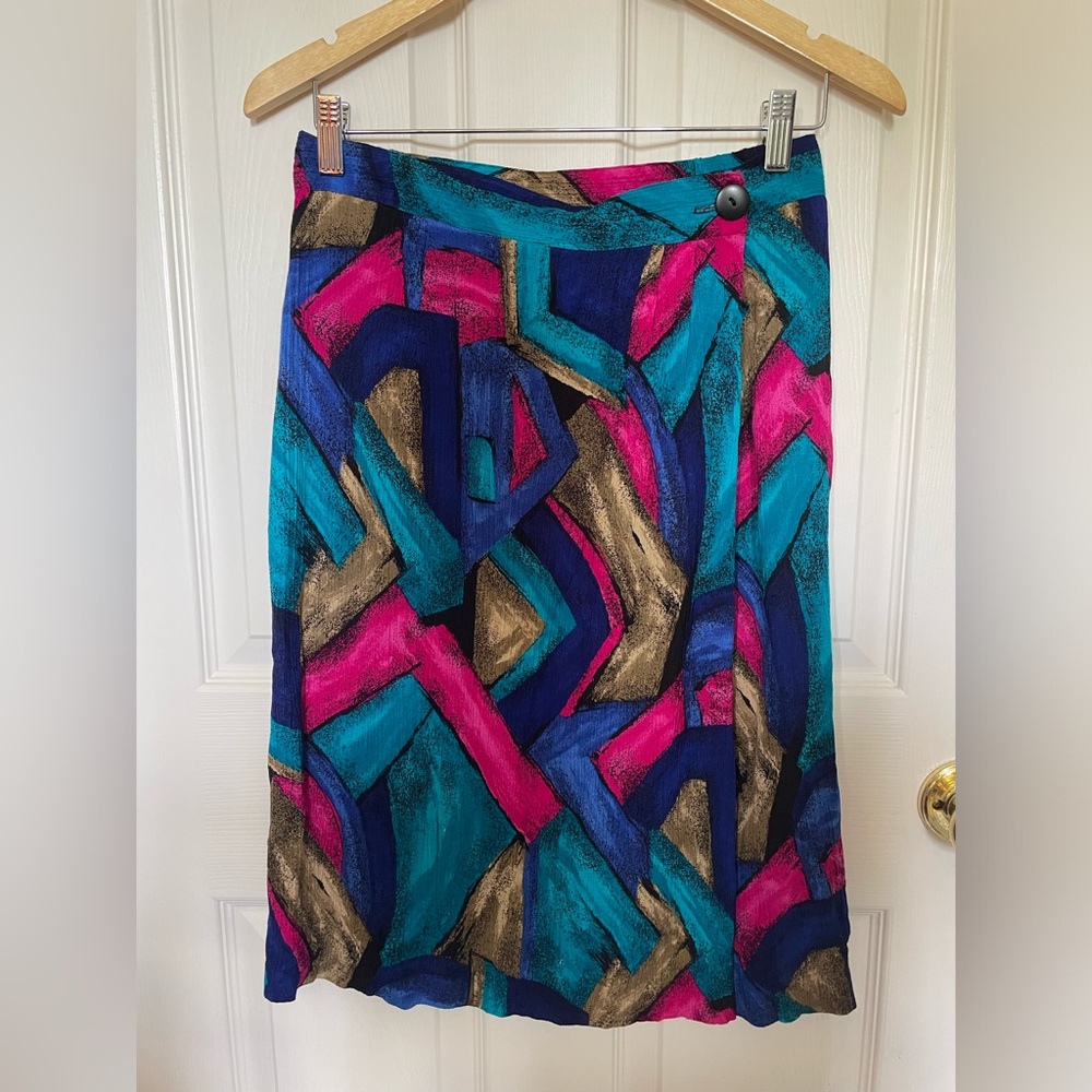 VTG Kathie Lee faux wrap skirt